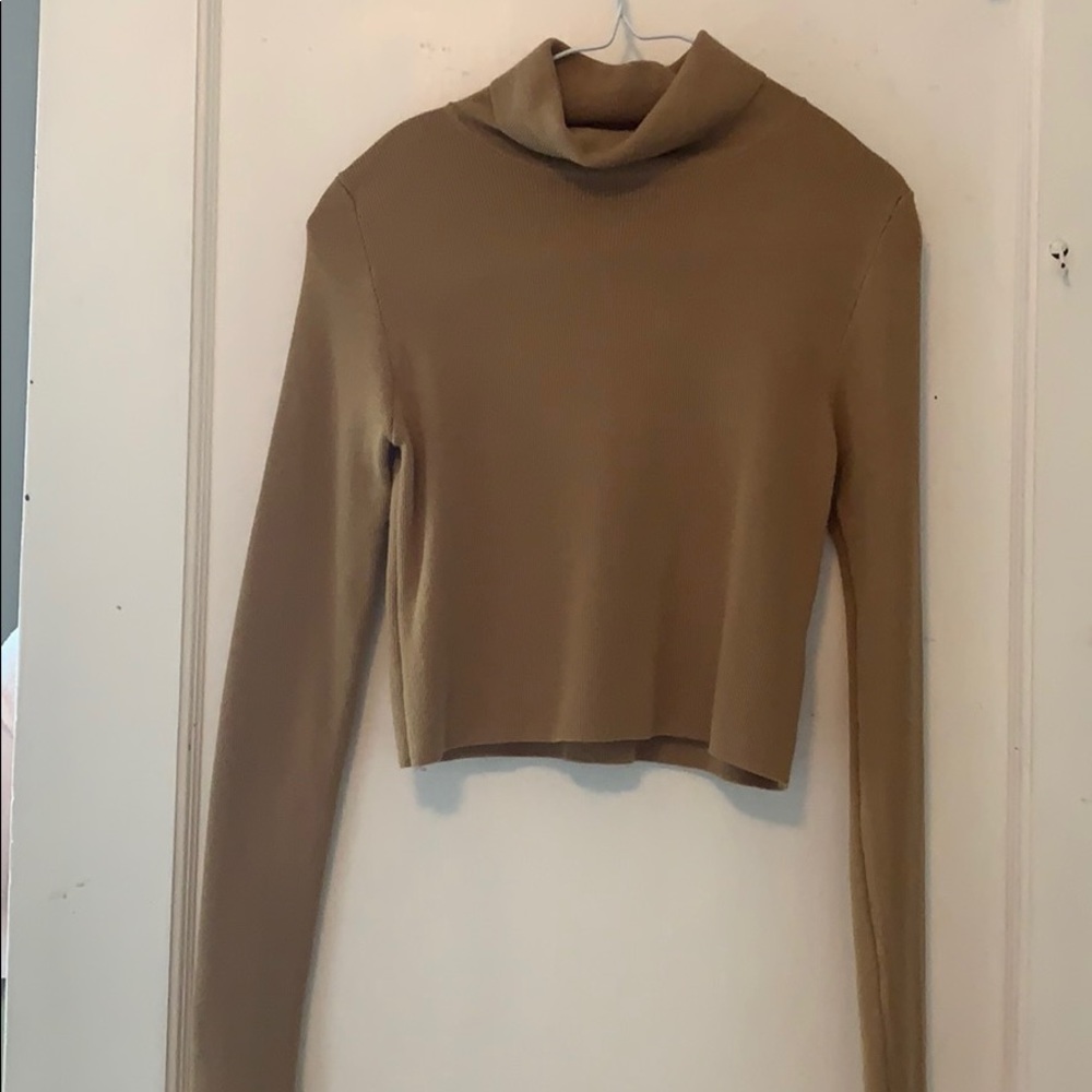 cropped turtle neck